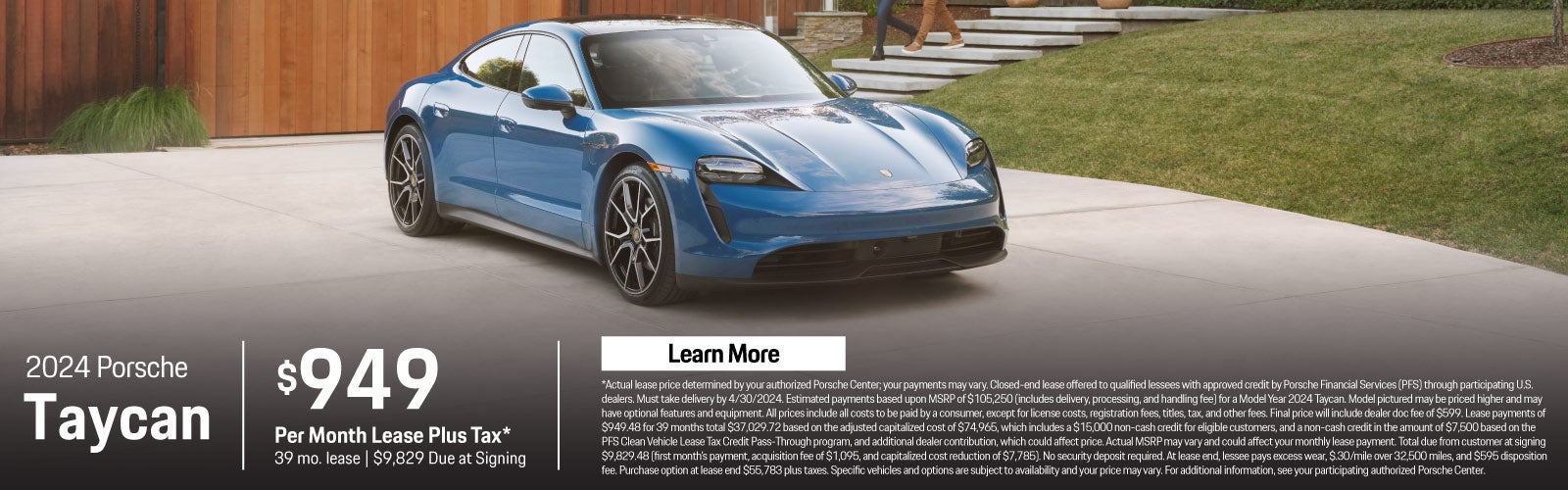 2024 Porsche Taycan - $949 Per Month - Learn More